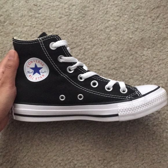 Converse All Star Chuck Taylor Black Hi-Top W: 5.5 - Picture 2 of 5